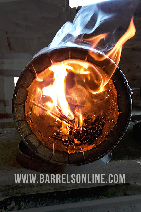 barrel being charred