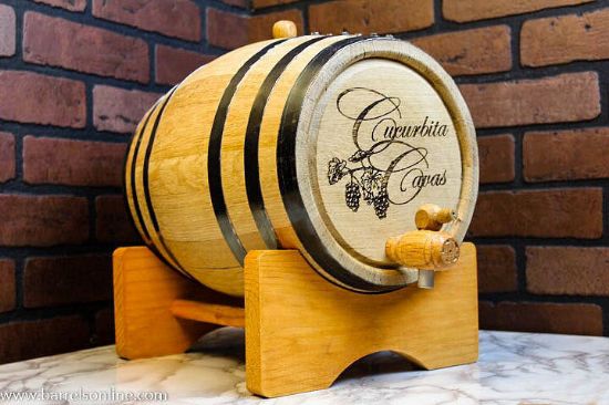 Oak Barrel -2.64 gallons (10 liter) Black Hoop